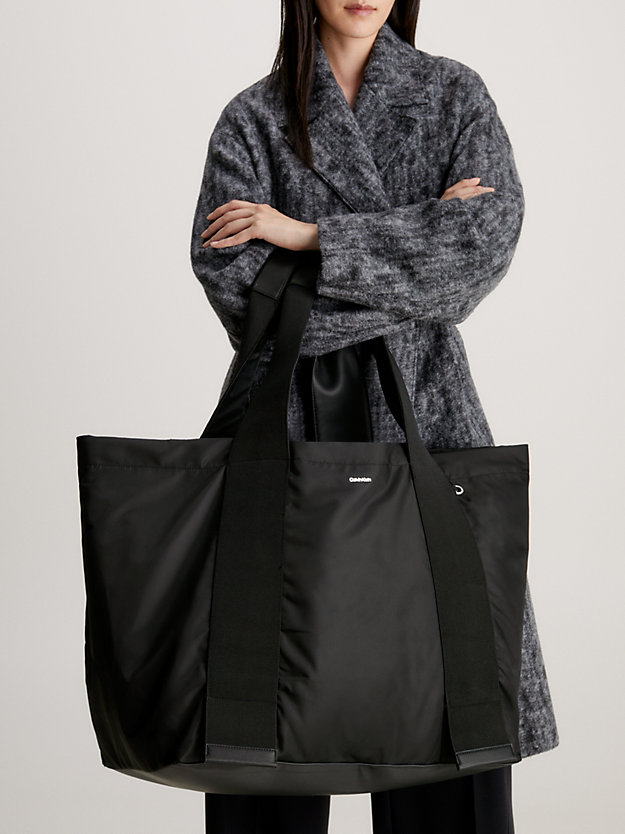 ck black extra large tote bag for women calvin klein