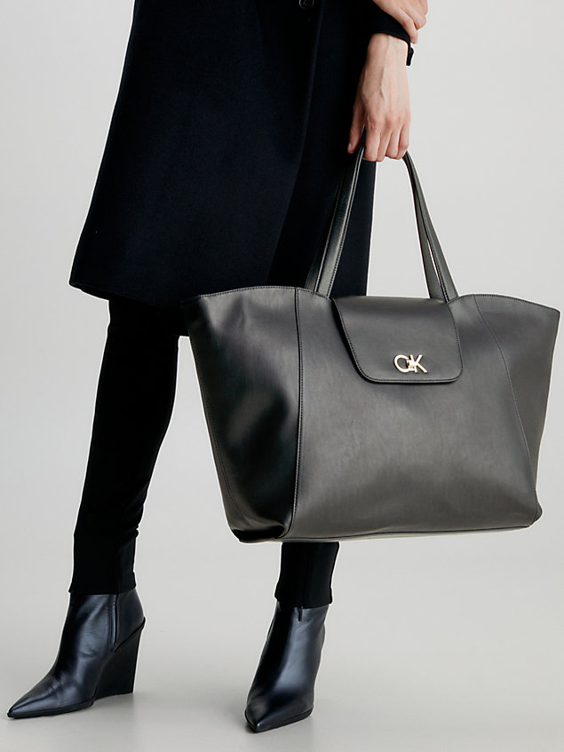 black duża torba tote dla kobiety - calvin klein