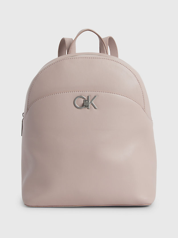 shadow gray round backpack for women calvin klein