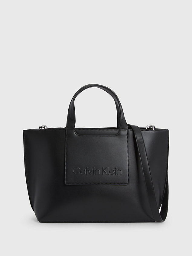 faux leather tote bag for women calvin klein