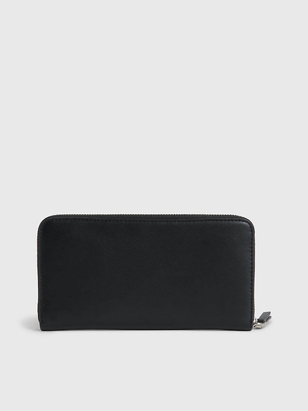 black duży portfel z blokadą rfid dla kobiety - calvin klein