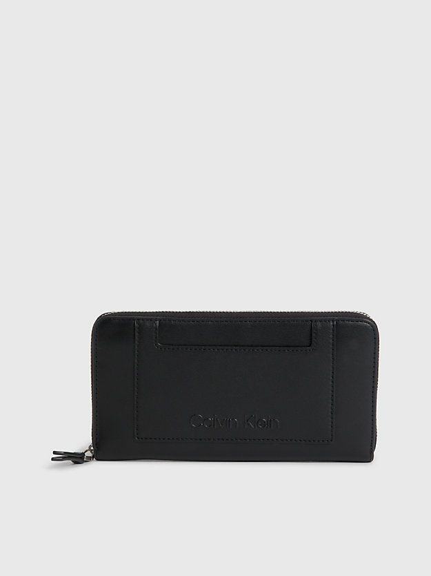 ck black large rfid wallet for women calvin klein