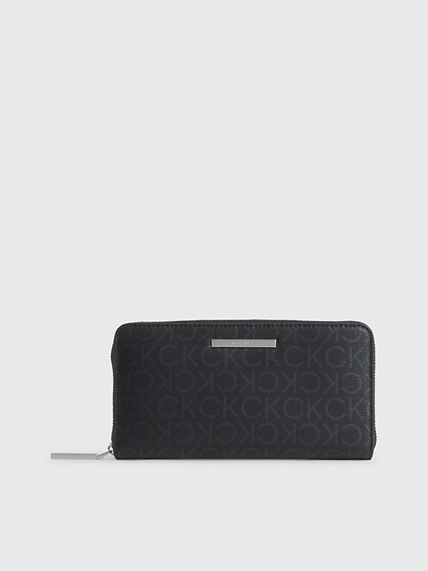 ck black rfid zip around wallet for women calvin klein