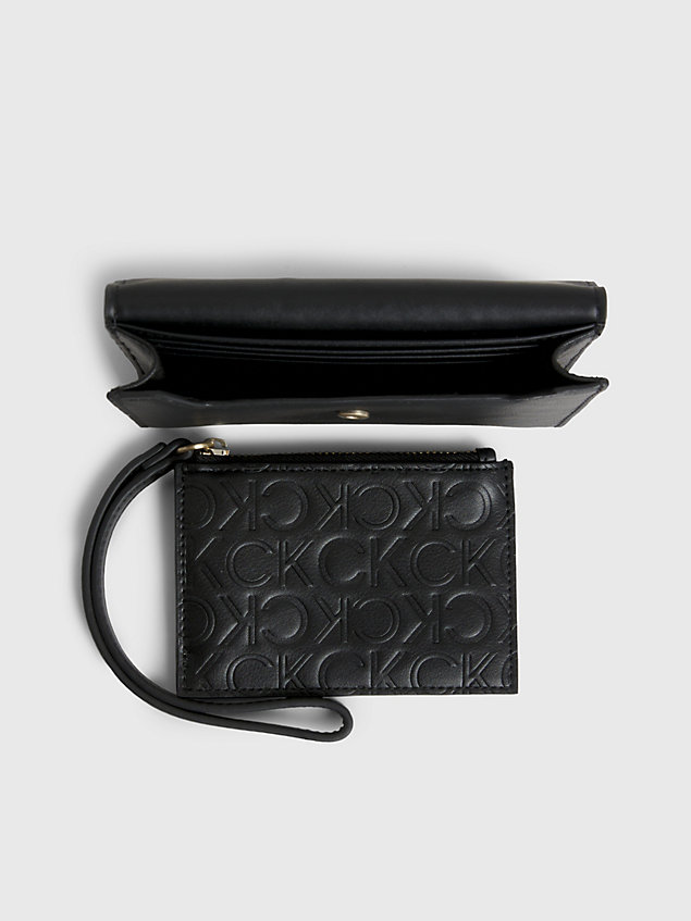 black wallet and cardholder gift set for women calvin klein