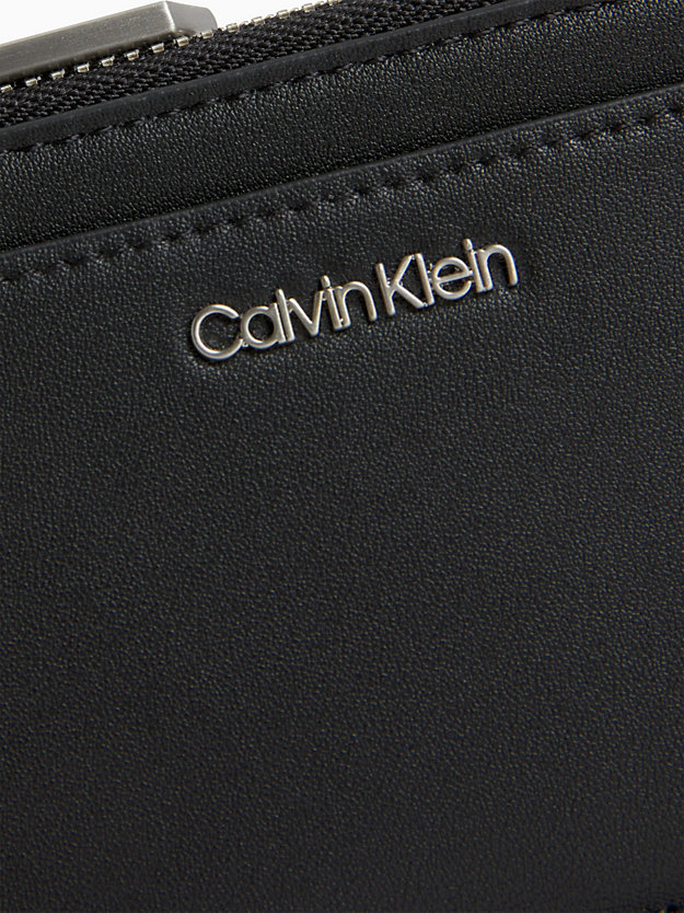ck black faux leather cardholder for women calvin klein