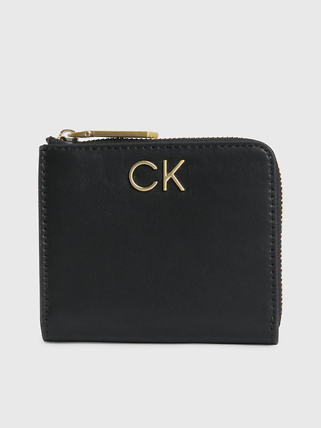 ck black small zip around wallet for women calvin klein