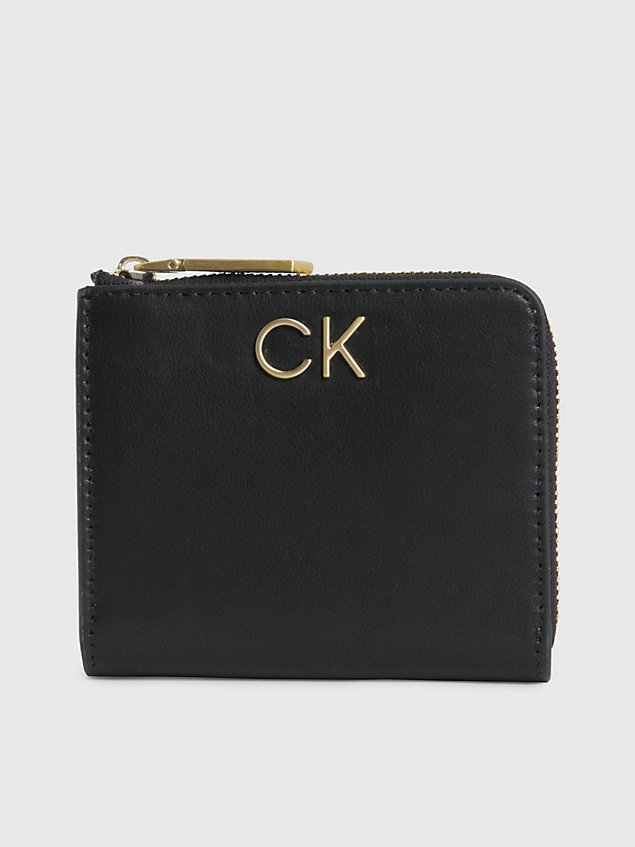 black small zip around wallet for women calvin klein