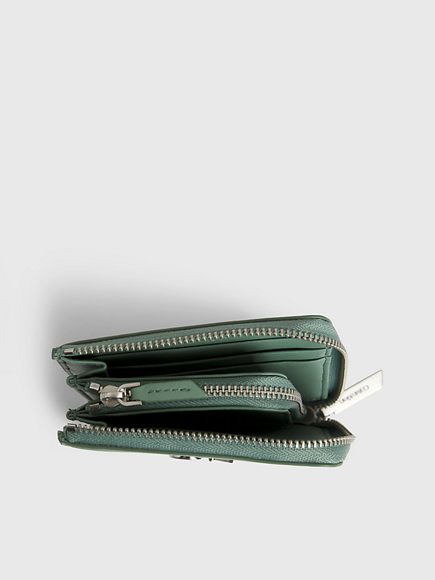 piccolo portafoglio con zip integrale green da donna calvin klein