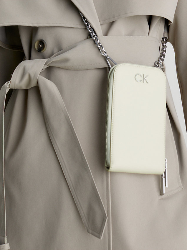 grey crossbody phone bag for women calvin klein