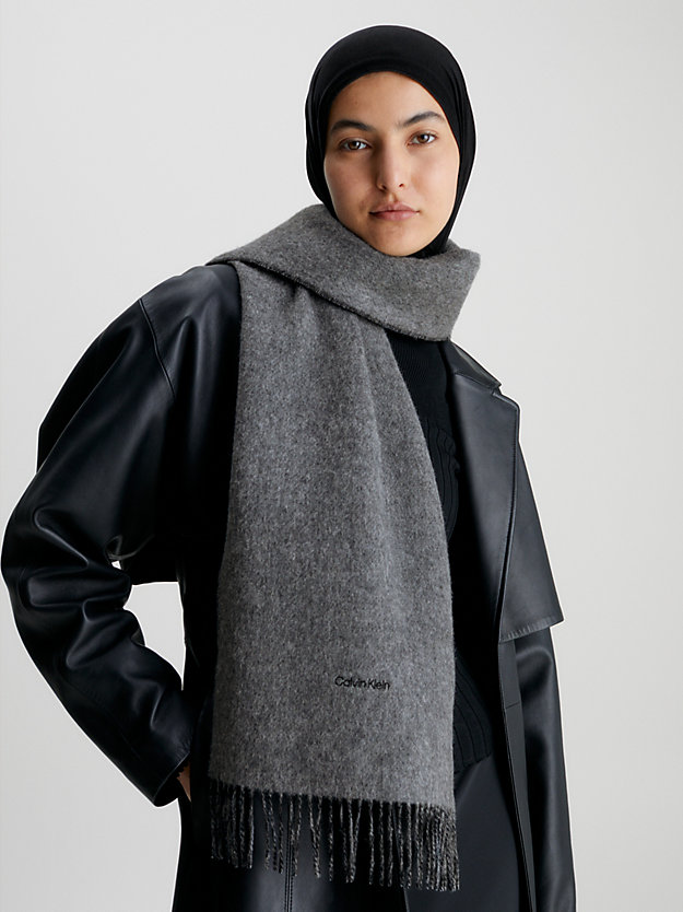 ck black wool scarf for women calvin klein