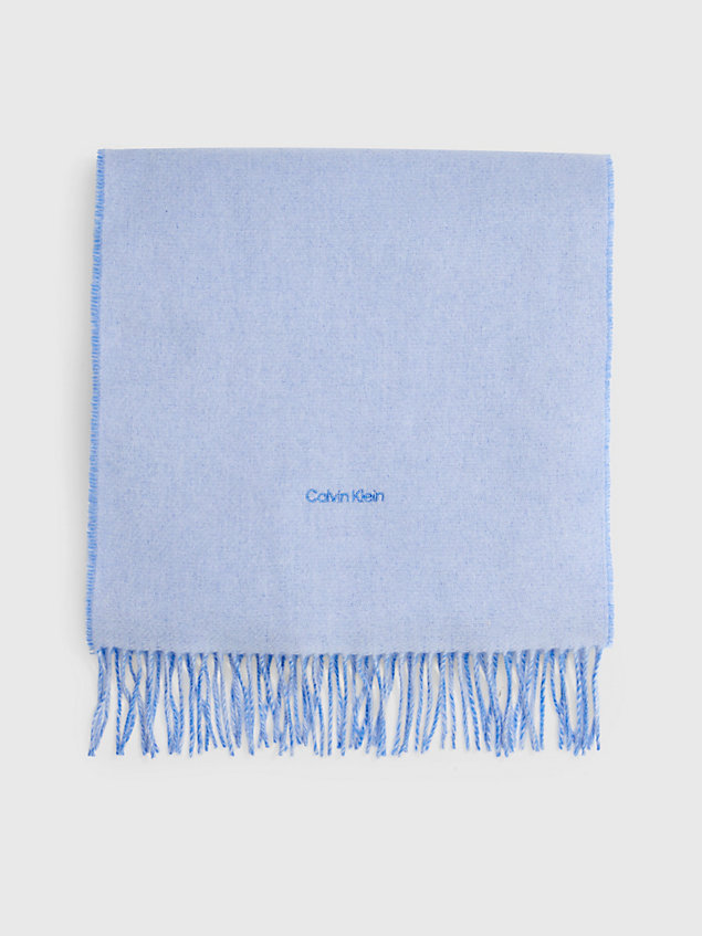 sciarpa in lana blue da donna calvin klein