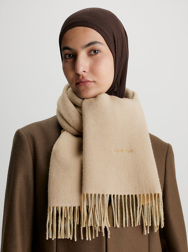 doeskin wool scarf for women calvin klein