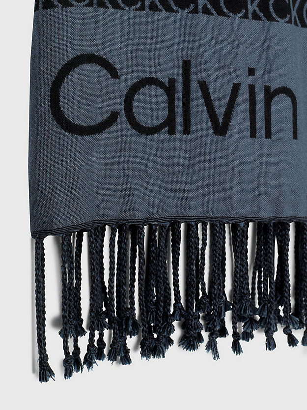écharpe avec logo ck black pour femmes calvin klein