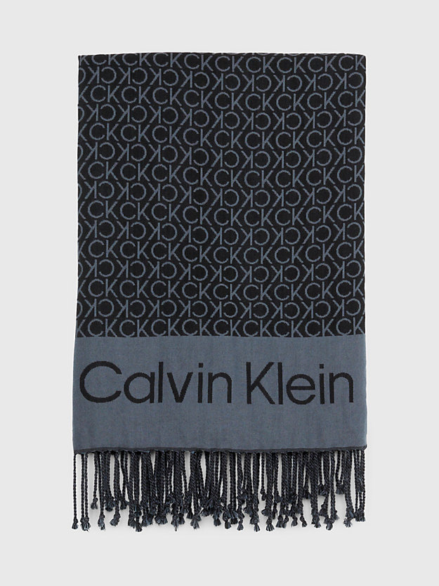 sciarpa con logo ck black da donna calvin klein