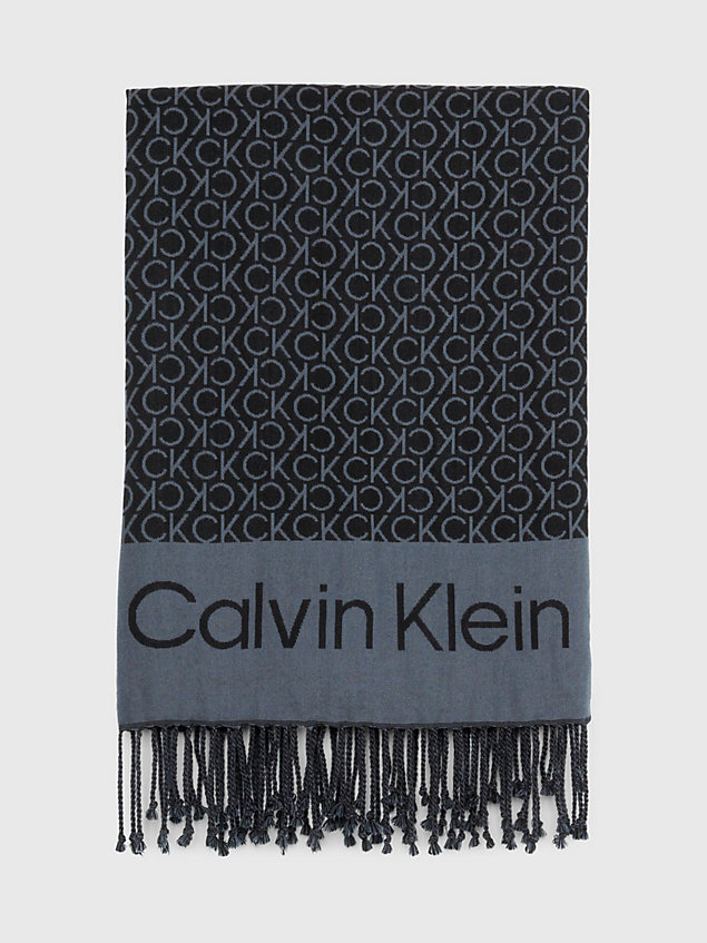 sciarpa con logo black da donna calvin klein