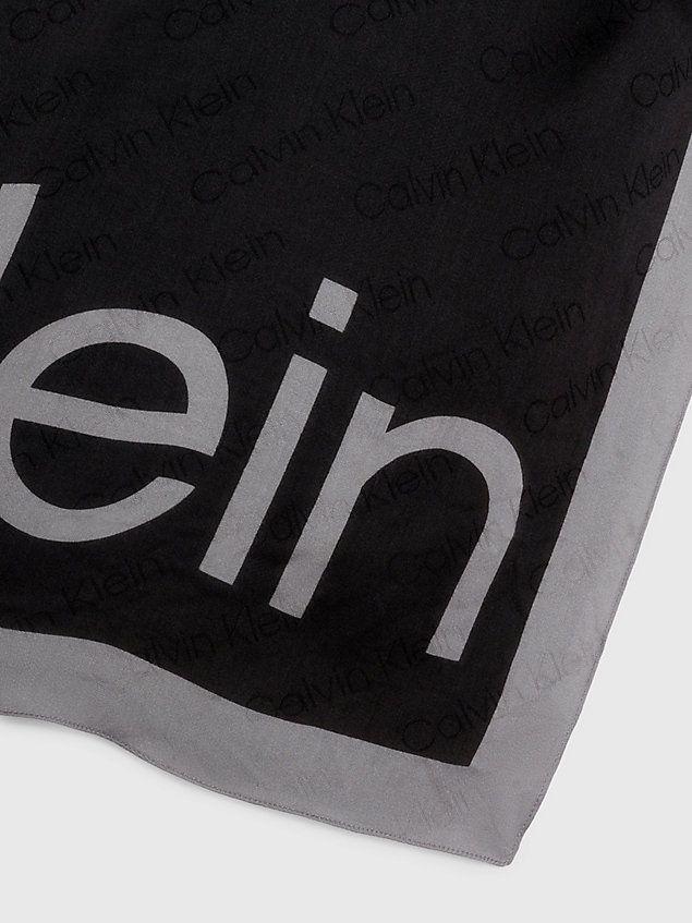 écharpe en jacquard avec logo black pour femmes calvin klein