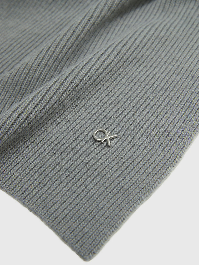 grey szalik z mieszanki wełny dla kobiety - calvin klein