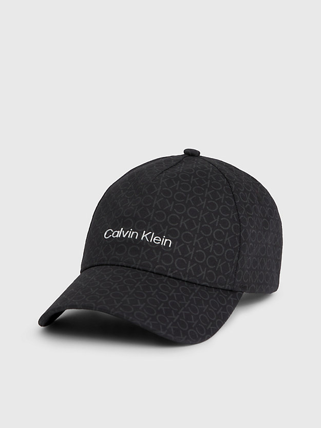 ck black cotton twill logo cap for women calvin klein