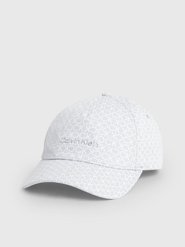 sheer blue / mono cotton twill logo cap for women calvin klein