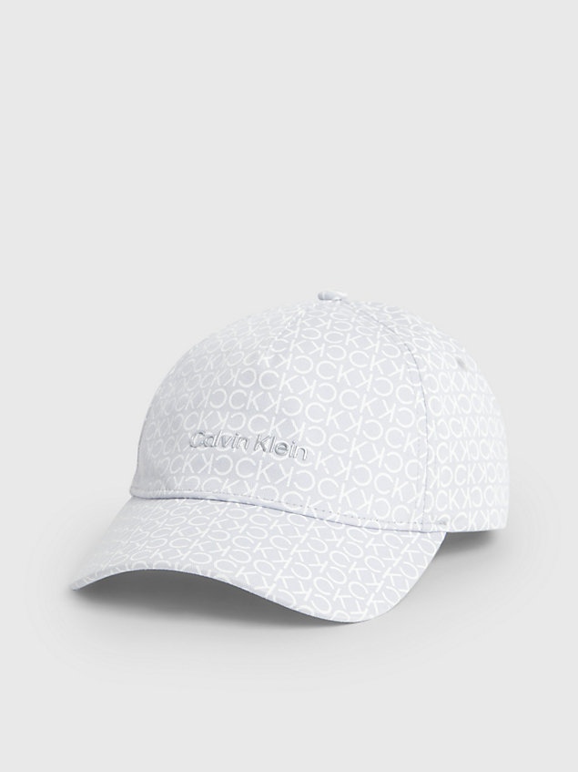 blue cotton twill logo cap for women calvin klein