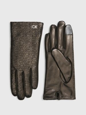 Calvin klein hot sale leather gloves