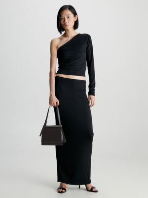 bolso pequeño de hombro black de mujeres calvin klein