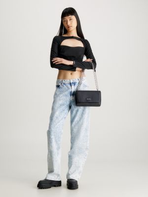 Calvin Klein Jeans Logo Patch faux-leather Messenger Bag - Farfetch