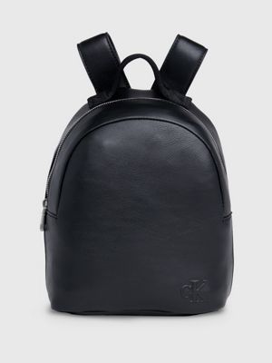 Black leather deals calvin klein backpack