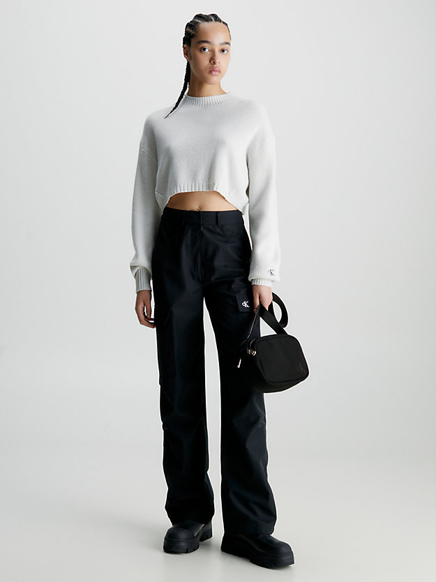 black twill crossbody bag for women calvin klein jeans