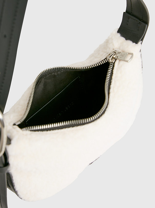 black small sherpa shoulder bag for women calvin klein jeans