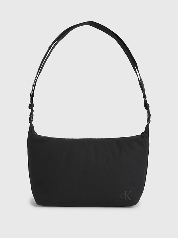 black twill shoulder bag for women calvin klein jeans