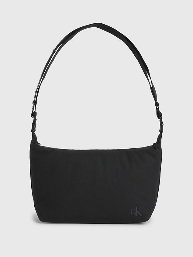 black twill shoulder bag for women calvin klein jeans