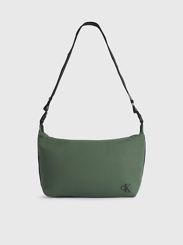green torba na ramię z diagonalu dla kobiety - calvin klein jeans
