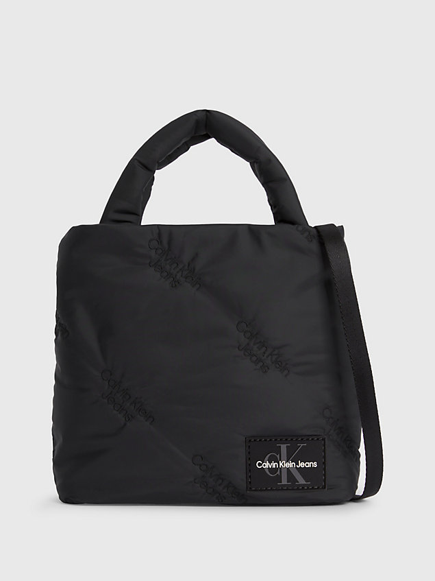 black mała wyściełana torba przez ramię dla kobiety - calvin klein jeans
