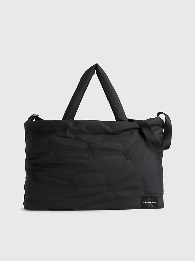 black duża wyściełana torba tote dla kobiety - calvin klein jeans