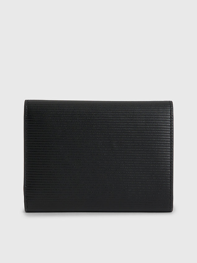 black portemonnaie mit rundum-reißverschluss für damen - calvin klein jeans