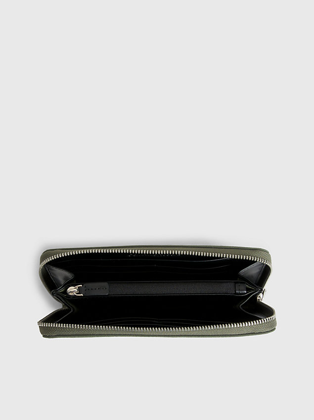 green wristlet zip around wallet for women calvin klein jeans