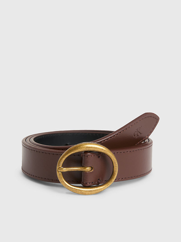 brown leather belt for women calvin klein jeans