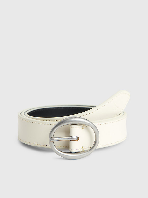 ivory leather belt for women calvin klein jeans