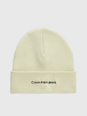 Calvin Klein Honeycomb Cable-Knit Beanie ($38) ❤ liked on Polyvore  featuring accessories, hats, white, calvin klein hat…