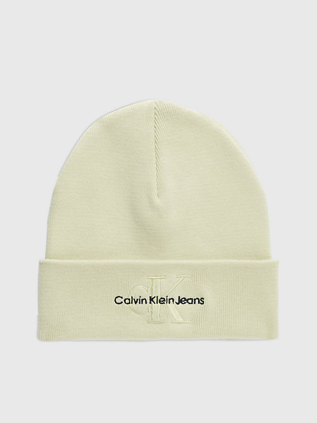 mint czapka bawełniana dla kobiety - calvin klein jeans