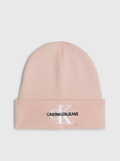 pink czapka z logo dla kobiety - calvin klein jeans