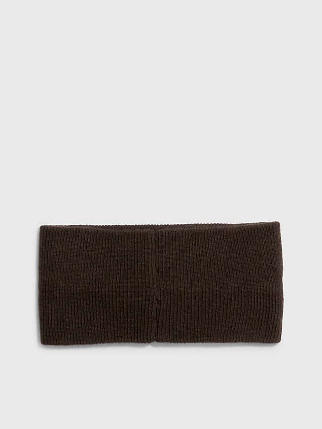 brown wool blend headband for women calvin klein jeans