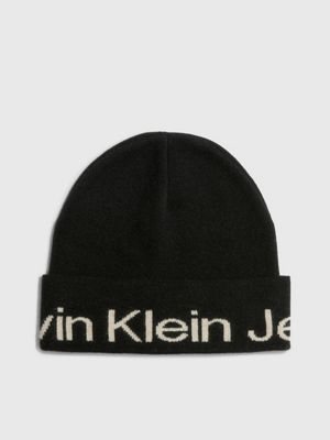 Black calvin outlet klein beanie