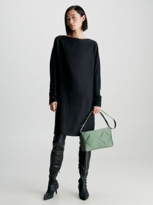 Satin Quilted Shoulder Bag Calvin Klein® K60K611300LKG