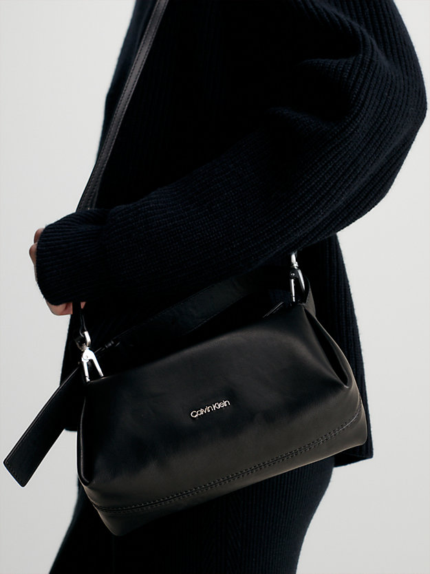 ck black soft mini shoulder bag for women calvin klein