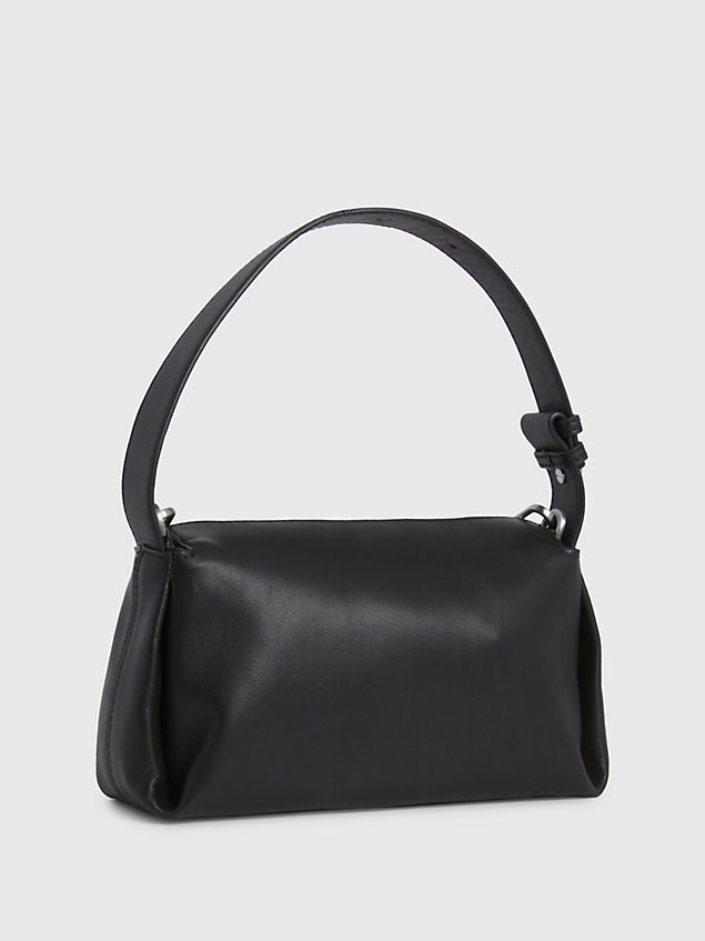 black weiche mini schultertasche für damen - calvin klein