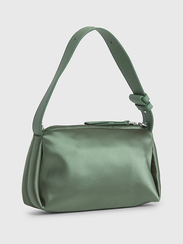 green satin mini shoulder bag for women calvin klein