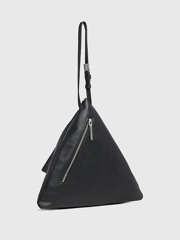 ck black geometric clutch bag for women calvin klein