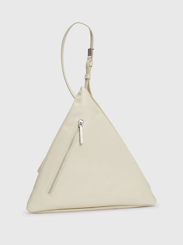 dk ecru geometric clutch bag for women calvin klein